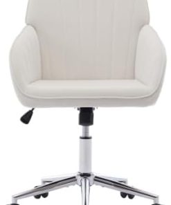 Velvet Desk Chair with Metal Base, Adjustable Swivel, Ergonomic Design 2