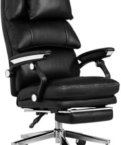 Kinnls Big and Tall Leather Office Chair 600lbs with Lumbar Support 2