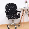Modern Navy Velvet Home Office Desk Chair with Wheels and Swivel 4