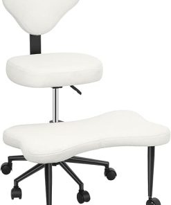 Ergonomic Meditation Office Chair for Adults with Back Support Beige