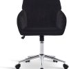 VECELO Mid-Back Ergonomic Office Chair with Mesh Lumbar Support Beige 3