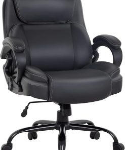 Ergonomic Office Chair 500lbs Wide Seat with Lumbar Support Black