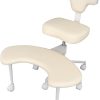 Small Home Desk Chair with Adjustable Lumbar Support and Wheels 3