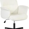 Ergonomic Home Office Chair with Handrails and Adjustable Desk Pink 3