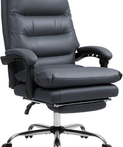 Adjustable Reclining Office Chair with Footrest for Comfort