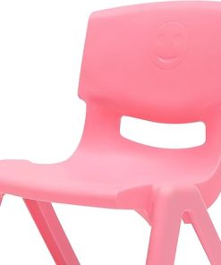 Stackable Plastic School Chairs Set of 6 Lightweight Durable Indoor Outdoor