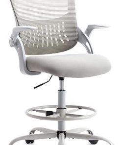 Ergonomic Tall Office Chair with Lumbar Support and Adjustable Foot-Ring 2