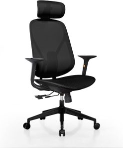 Ergonomic Mesh Office Chair with Lumbar Support and 3D Headrest