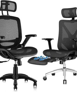 Gabryllly Ergonomic Office Chair with Flip Up Arms PF01 Model  
Desk Chair with Footrest Adjustable Support GYMN01 Model