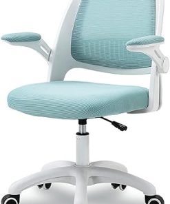 Ergonomic Executive Office Chair with Flip-Up Armrest and Lumbar Support