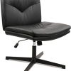 Criss Cross Armless Office Chair with Wheels and High Back Cushion 3
