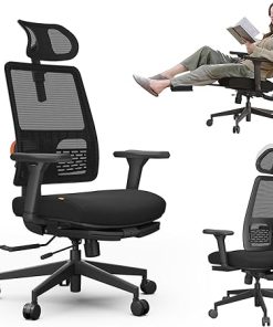 Ergonomic Home Office Chair with Footrest and Adjustable Recline 2