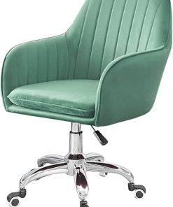 Modern Green Velvet Gaming Chair Adjustable for Home Office пользуется 2