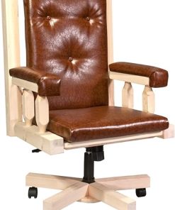 Homestead Upholstered Office Chair in Unfinished Black Forest Decor 2