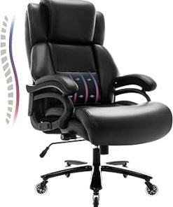 Big and Tall Office Chair with Adjustable Support Heavy Duty Base