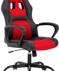 Ergonomic High-Back Computer Gaming Chair with Lumbar Support Red