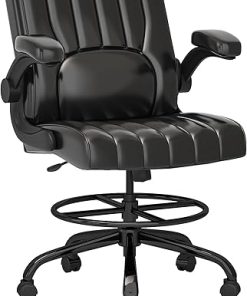 FLEXISPOT Drafting Chair with Adjustable Footrest and Flip-Up Armrest