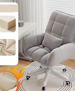 KWOKING Upholstered Office Chair with Pillow Comfortable and Stylish