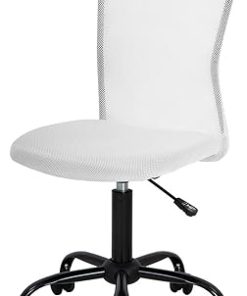 Ergonomic Mid Back Mesh Desk Chair with Lumbar Support White
