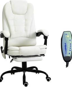 Vinsetto 7-Point Vibrating Massage Office Chair High Back White 2