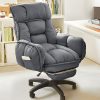 Ergonomic White Office Chair with Lumbar Support for Gaming and Work 3