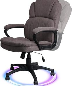Ergonomic Brown Office Chair with Swivel, Adjustable Height, and Wheels
