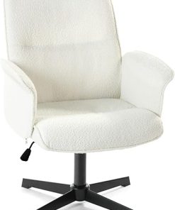 Home Office Desk Chair Adjustable Height High Back Fabric Accent Chair