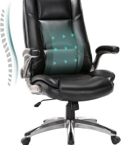 High Back Leather Executive Office Chair for Home and Work