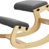 White Boucle Mid-Back Office Chair Adjustable Swivel with Wheels 4