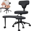 Teal Armless Office Chair Modern Fabric Swivel Rolling Desk Chair 3