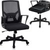 Foldable Ergonomic Office Chair with Wheels and Adjustable Height 3