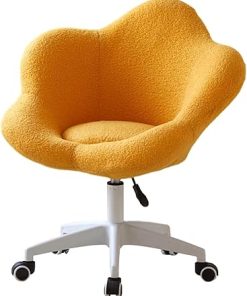 Swivel Adjustable Office Chair Upholstered Home Desk Chair Flower Shape 2