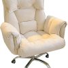 Black Mid Century Modern Swivel Desk Chair with Faux Leather Accent 3