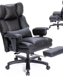 Big and Tall Office Chair Heavy Duty 400LBS with Leg Rest and Support