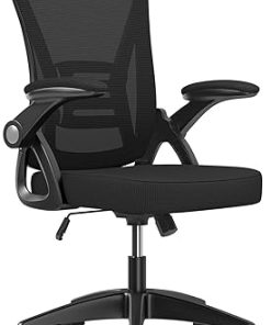 Mid Back Desk Chair with Adjustable Height and Mesh Lumbar Support