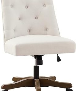 Ergonomic Swivel Office Chair Chenille Fabric Adjustable Height