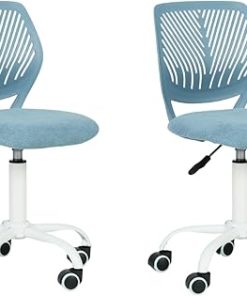 Colorful Armless Desk Chair Height Adjustable for Home Office Teens