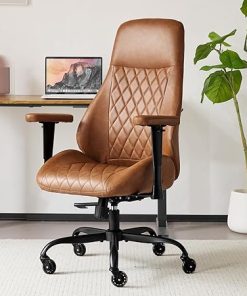 Ergonomic High Back Office Chair with Lumbar Support and Rollers
