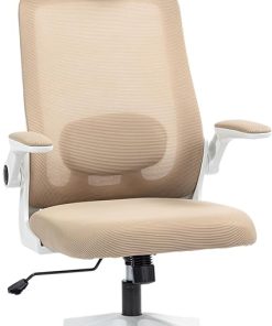 HOMCOM High Back Office Chair with Flip-up Armrest and Headrest 2