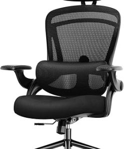 Ergonomic Mesh Office Chair with Adjustable Headrest and Armrests