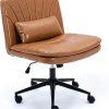 GABRYLLY Ergonomic Office Chair with Flip-up Arms, Standing Desk 55x24in,Rustic Brown 3