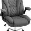 FelixKing Small PU Ergonomic Office Chair with Wheels and Armrests 4