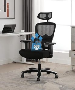 Ergonomic Mesh Office Chair with Adjustable Armrests and Lumbar Support