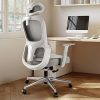 Armless Adjustable Round Rolling Desk Chair with PU Leather Upholstery 4