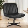 Modern Armless Office Desk Chair with Wheels in Pink for Home Use 4