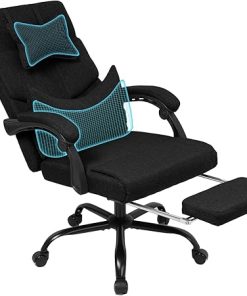 Big and Tall Executive Office Chair with Reclining Footrest and Headrest