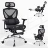 Armless Office Desk Chair, Comfy Swivel Mid Back Height Adjustable 3