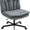 Armless Desk Chair for Home Office Adjustable Seating with Wheels 3