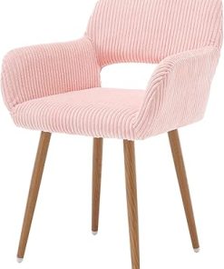 Home Office Corduroy Dining Chair Fluffy Makeup Vanity Chair
