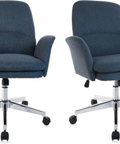 Modern Ergonomic Office Desk Chair Set with Adjustable Swivel Wheels